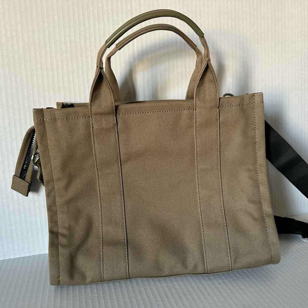 Quince Tan Canvas Tote with Black Strap - Picture 2 of 8